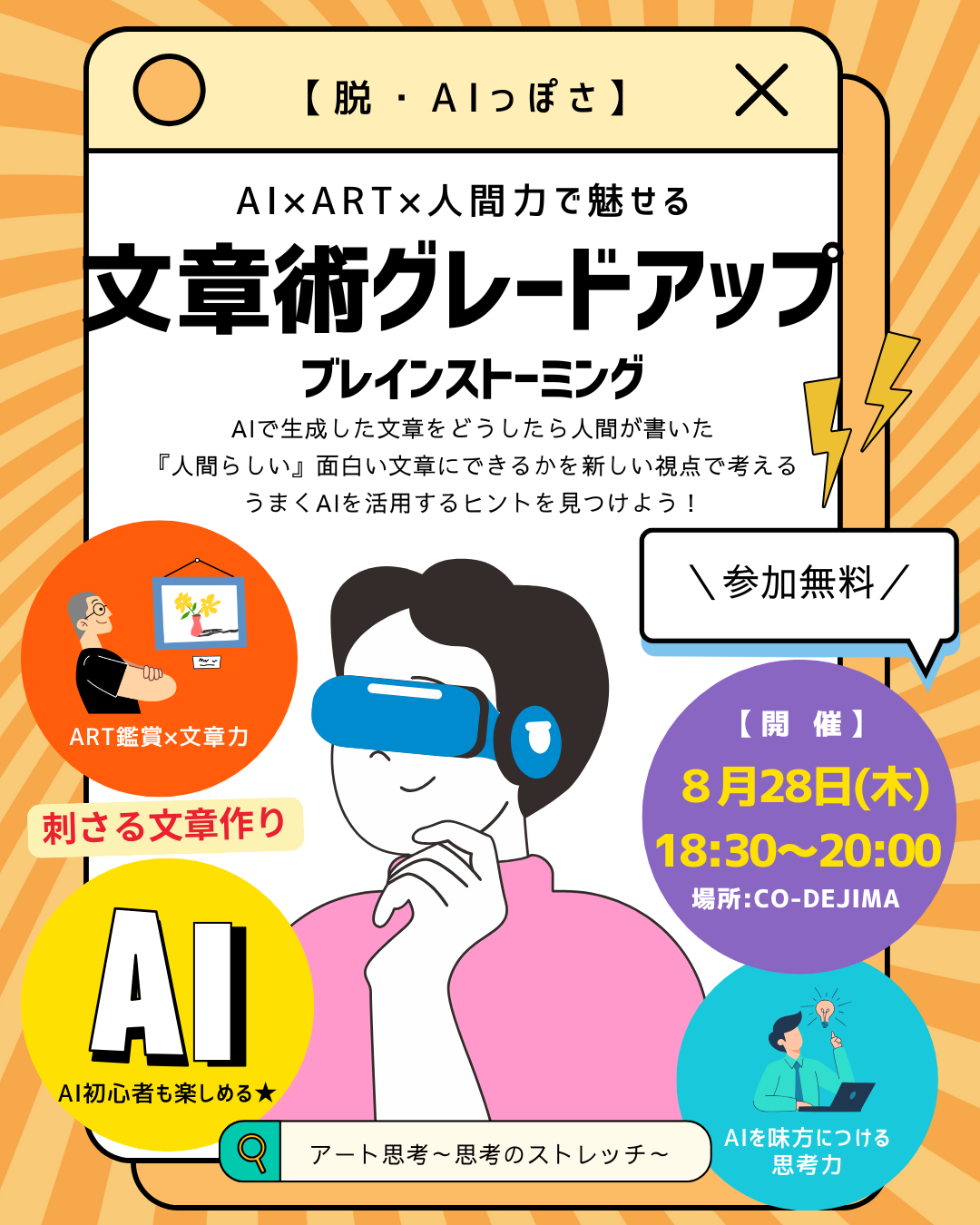 AI×ART×人間力でみせる[文書術グレードアップ]ブレインストーミング[2025/8/28]